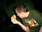 The rookie eating...