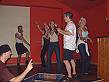 Dancing to karaoke...